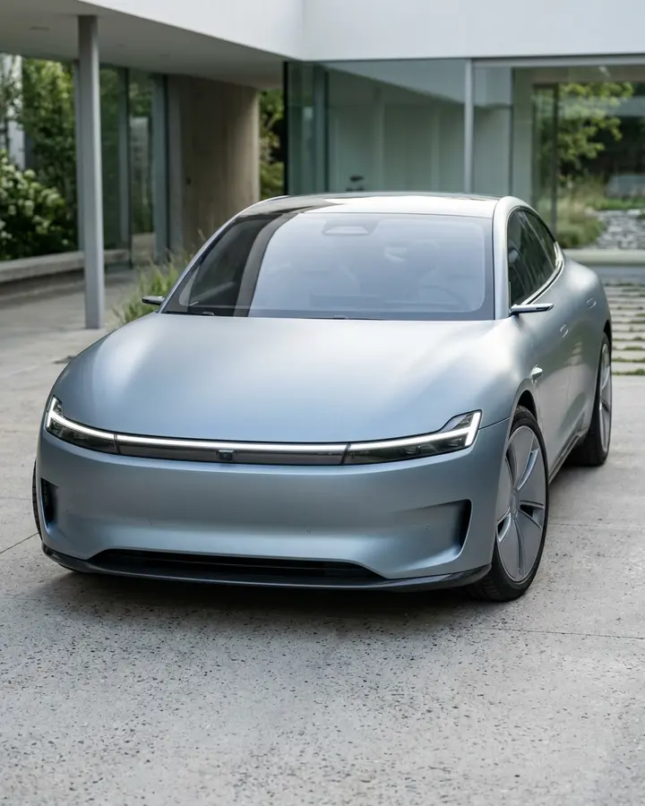 Sedan med LED-ljus